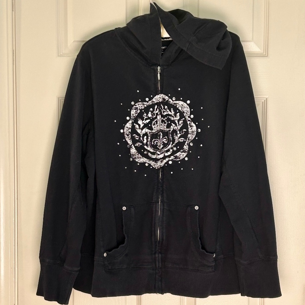 Venezia Sport by Lane Bryant Black Hoodie Plus Sz 18/20 EUC